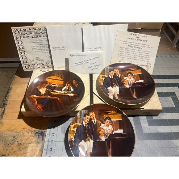 AWESOME LOT OF 18 VINTAGE NORMAN ROCKWELL PLATES KNOWLES — WITH BOXES + PAPERS! - Picture 7 of 13